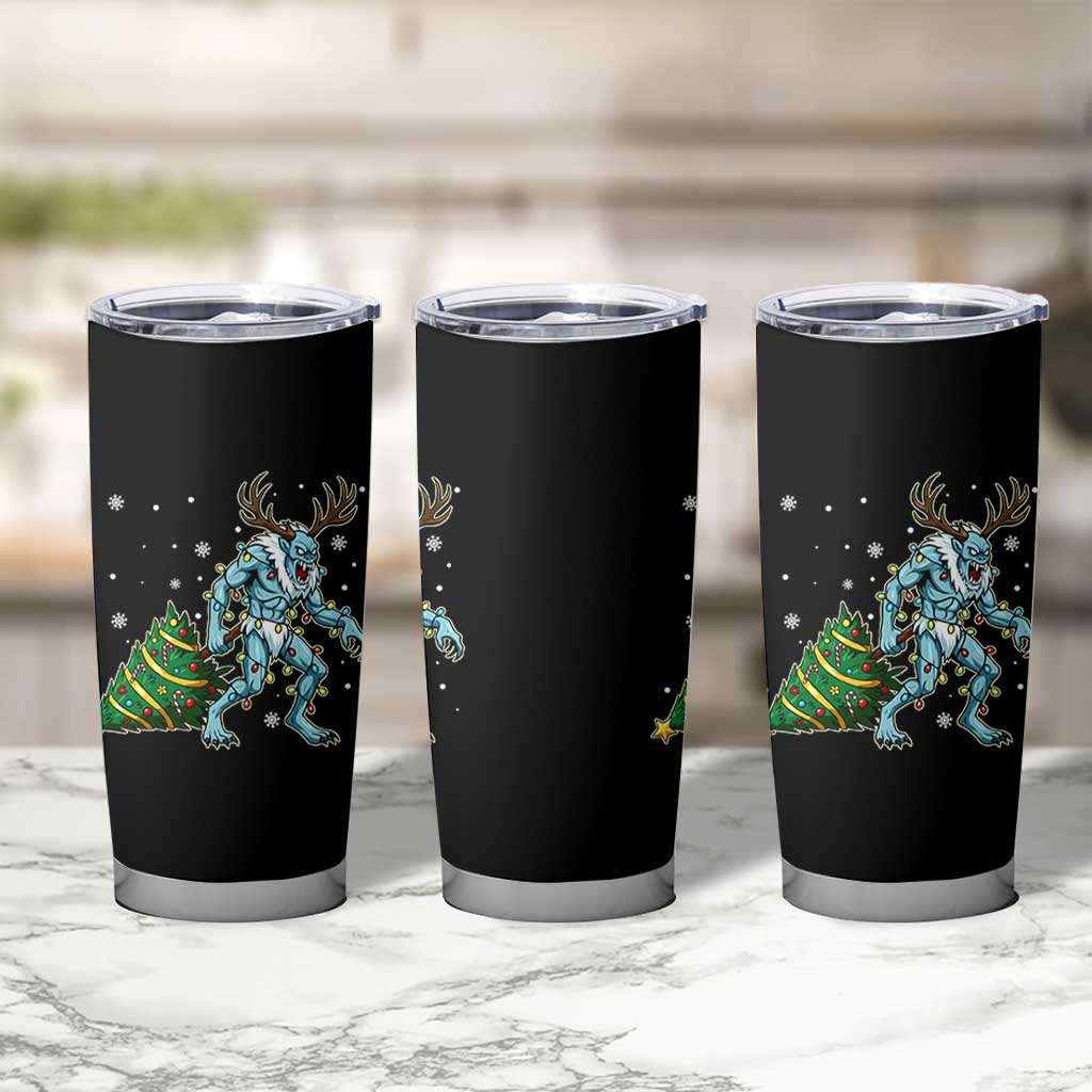 Wendigo Monster Tumbler Cup Cryptid Mythical Christmas - Wonder Print Shop