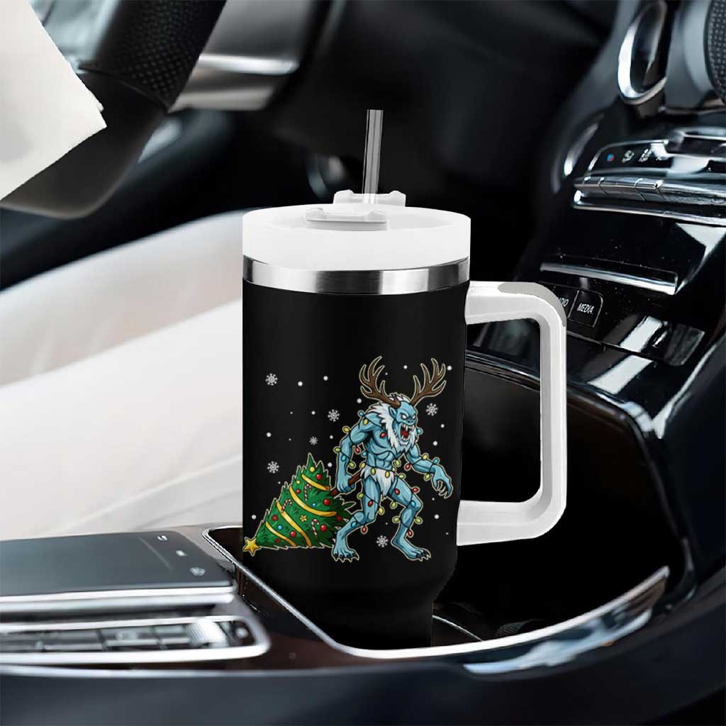 Wendigo Monster Tumbler With Handle Cryptid Mythical Christmas - Wonder Print Shop