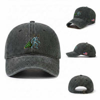 Wendigo Monster Washed Cotton Baseball Cap Cryptid Mythical Christmas