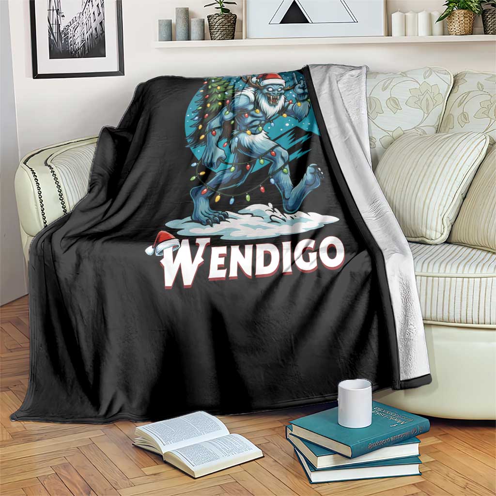 Funny Wendigo Monster Christmas Throw Blanket Rock On Hand Meme Xmas - Wonder Print Shop