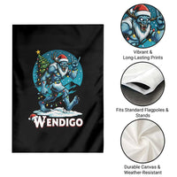 Funny Wendigo Monster Christmas Garden Flag Rock On Hand Meme Xmas - Wonder Print Shop