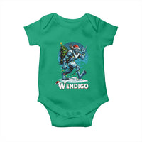 Funny Wendigo Monster Christmas Baby Onesie Rock On Hand Meme Xmas - Wonder Print Shop