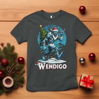 Funny Wendigo Monster Christmas T Shirt Rock On Hand Meme Xmas - Wonder Print Shop