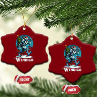 Funny Wendigo Monster Xmas Ceramic Ornament Rock On Hand Meme Xmas - Wonder Print Shop