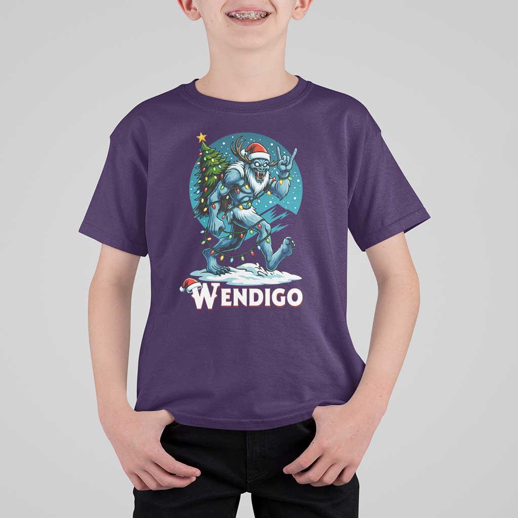 Funny Wendigo Monster Christmas T Shirt For Kid Rock On Hand Meme Xmas - Wonder Print Shop