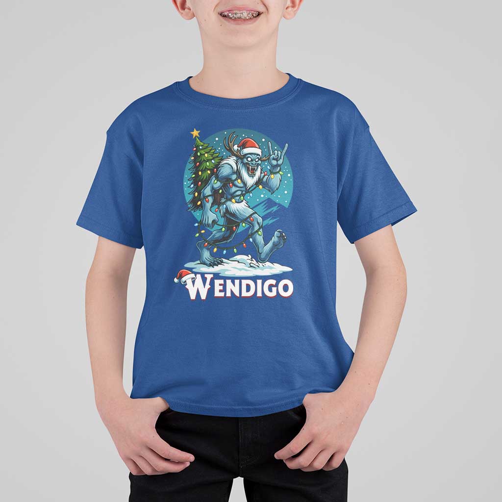 Funny Wendigo Monster Christmas T Shirt For Kid Rock On Hand Meme Xmas - Wonder Print Shop