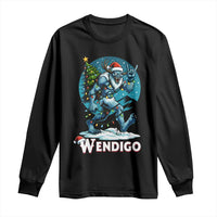 Funny Wendigo Monster Christmas Long Sleeve Shirt Rock On Hand Meme Xmas - Wonder Print Shop