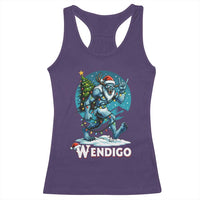Funny Wendigo Monster Christmas Racerback Tank Top Rock On Hand Meme Xmas - Wonder Print Shop