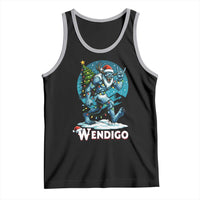 Funny Wendigo Monster Christmas Tank Top Rock On Hand Meme Xmas - Wonder Print Shop