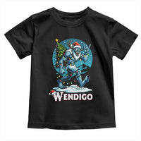 Funny Wendigo Monster Christmas Toddler T Shirt Rock On Hand Meme Xmas - Wonder Print Shop