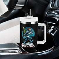 Funny Wendigo Monster Christmas Tumbler With Handle Rock On Hand Meme Xmas - Wonder Print Shop