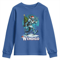 Funny Wendigo Monster Christmas Youth Sweatshirt Rock On Hand Meme Xmas - Wonder Print Shop