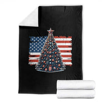 Patriotic American Flag Christmas Throw Blanket - Wonder Print Shop