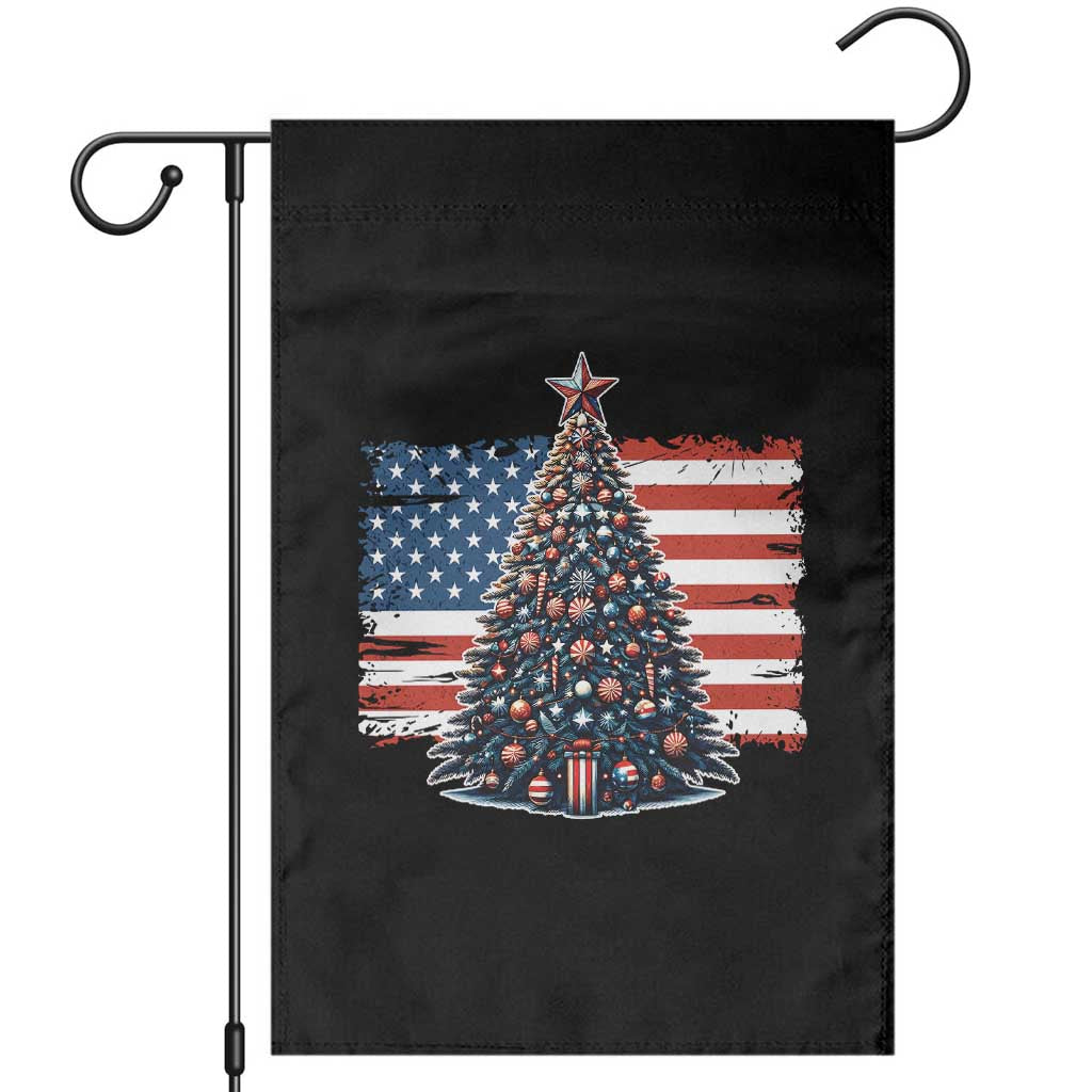 Patriotic American Flag Christmas Garden Flag - Wonder Print Shop