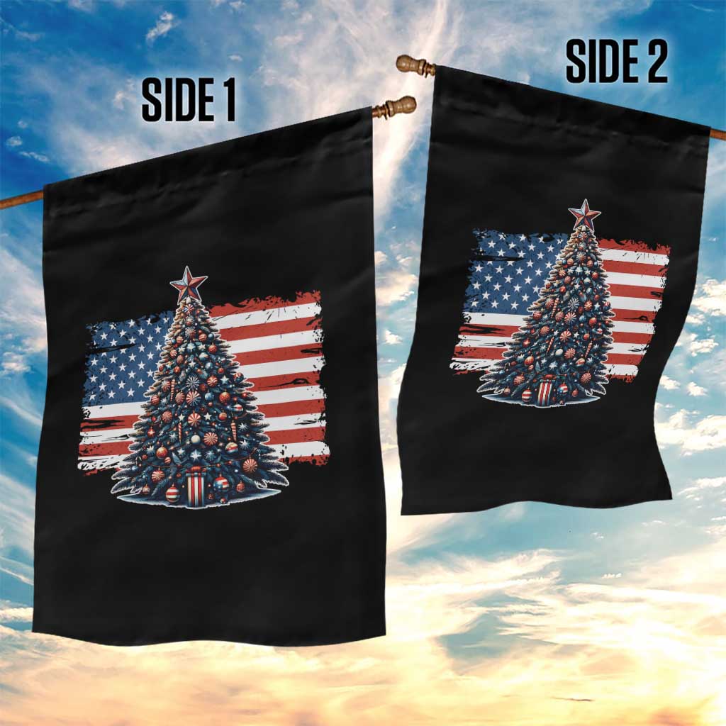Patriotic American Flag Christmas Garden Flag - Wonder Print Shop