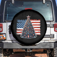 Patriotic American Flag Christmas Spare Tire Cover - Wonder Print Shop