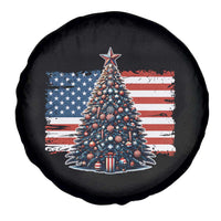 Patriotic American Flag Christmas Spare Tire Cover - Wonder Print Shop