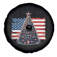 Patriotic American Flag Christmas Spare Tire Cover - Wonder Print Shop