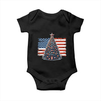Patriotic American Flag Christmas Baby Onesie - Wonder Print Shop