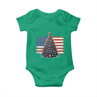 Patriotic American Flag Christmas Baby Onesie - Wonder Print Shop