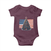 Patriotic American Flag Christmas Baby Onesie - Wonder Print Shop