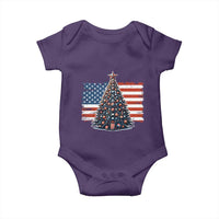 Patriotic American Flag Christmas Baby Onesie - Wonder Print Shop