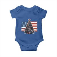 Patriotic American Flag Christmas Baby Onesie - Wonder Print Shop