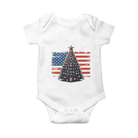 Patriotic American Flag Christmas Baby Onesie - Wonder Print Shop