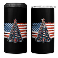 Patriotic American Flag Christmas 4 in 1 Can Cooler Tumbler - Wonder Print Shop