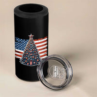 Patriotic American Flag Christmas 4 in 1 Can Cooler Tumbler - Wonder Print Shop