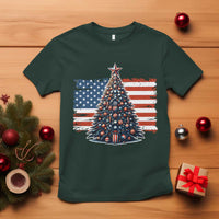 Patriotic American Flag Christmas T Shirt - Wonder Print Shop