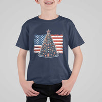 Patriotic American Flag Christmas T Shirt For Kid - Wonder Print Shop