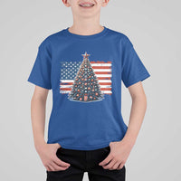 Patriotic American Flag Christmas T Shirt For Kid - Wonder Print Shop