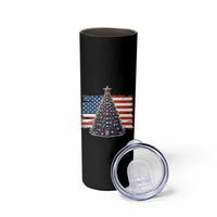 Patriotic American Flag Christmas Skinny Tumbler - Wonder Print Shop