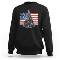 Patriotic American Flag Christmas Sweatshirt - Wonder Print Shop