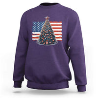 Patriotic American Flag Christmas Sweatshirt - Wonder Print Shop