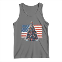 Patriotic American Flag Christmas Tank Top - Wonder Print Shop