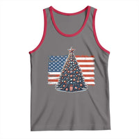 Patriotic American Flag Christmas Tank Top - Wonder Print Shop