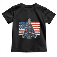Patriotic American Flag Christmas Toddler T Shirt - Wonder Print Shop