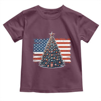 Patriotic American Flag Christmas Toddler T Shirt - Wonder Print Shop