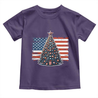 Patriotic American Flag Christmas Toddler T Shirt - Wonder Print Shop