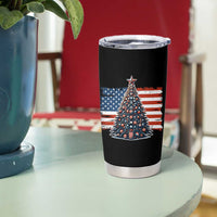 Patriotic American Flag Christmas Tumbler Cup - Wonder Print Shop