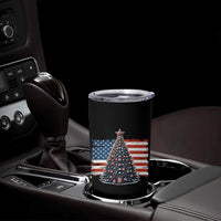 Patriotic American Flag Christmas Tumbler Cup - Wonder Print Shop