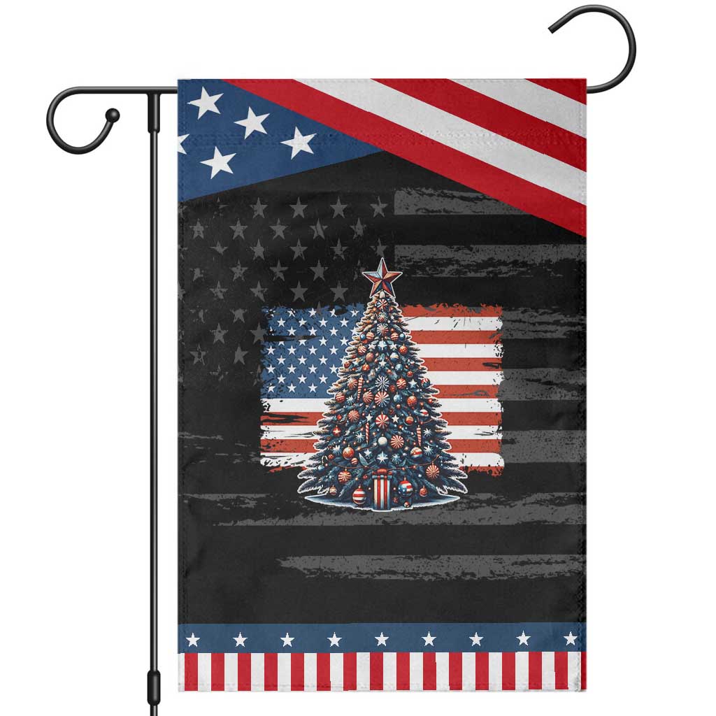 Patriotic American Flag Christmas Garden Flag