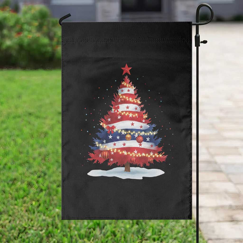 Christmas Tree American Flag Patriotic Garden Flag - Wonder Print Shop