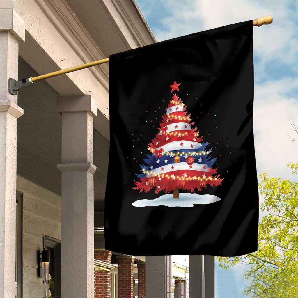 Christmas Tree American Flag Patriotic Garden Flag - Wonder Print Shop