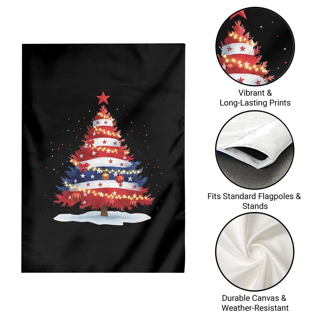 Christmas Tree American Flag Patriotic Garden Flag - Wonder Print Shop