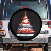 Christmas Tree American Flag Patriotic Spare Tire Cover - Wonder Print Shop