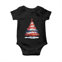 Christmas Tree American Flag Patriotic Baby Onesie - Wonder Print Shop