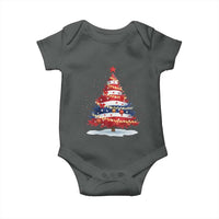Christmas Tree American Flag Patriotic Baby Onesie - Wonder Print Shop